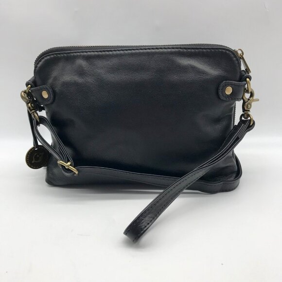 Minooy Black Leather Eirene Crossbody Bag - Picture 2 of 11